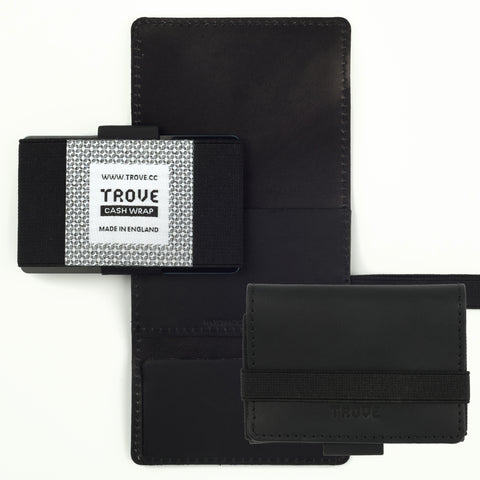 TROVE Cash Wrap: Black Leather