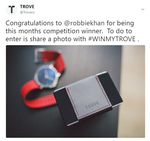 #WINMYTROVE January 2018 Winner