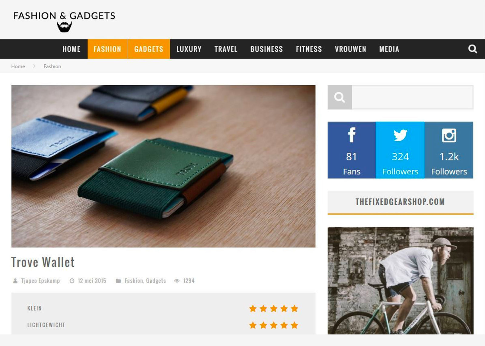 Review on Fashion & Gadgets