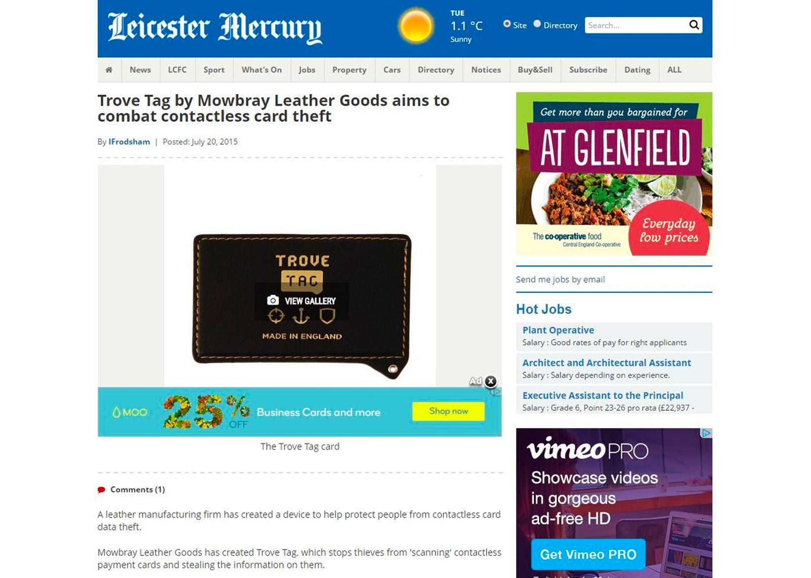 Review by Leicester Mercury