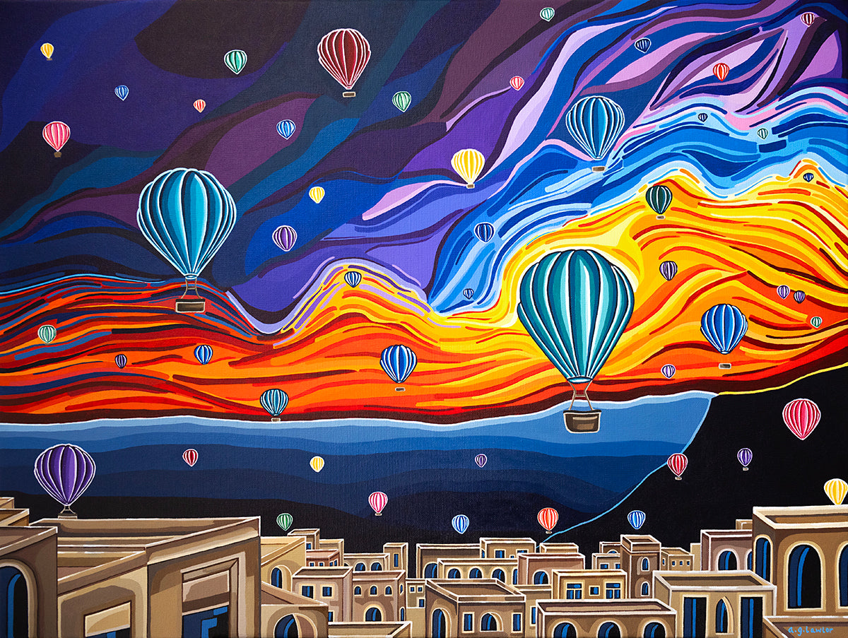 Three images featuring a concrete jungle theme