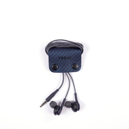 TROVE Cable Clip: Carbon Fibre Blue