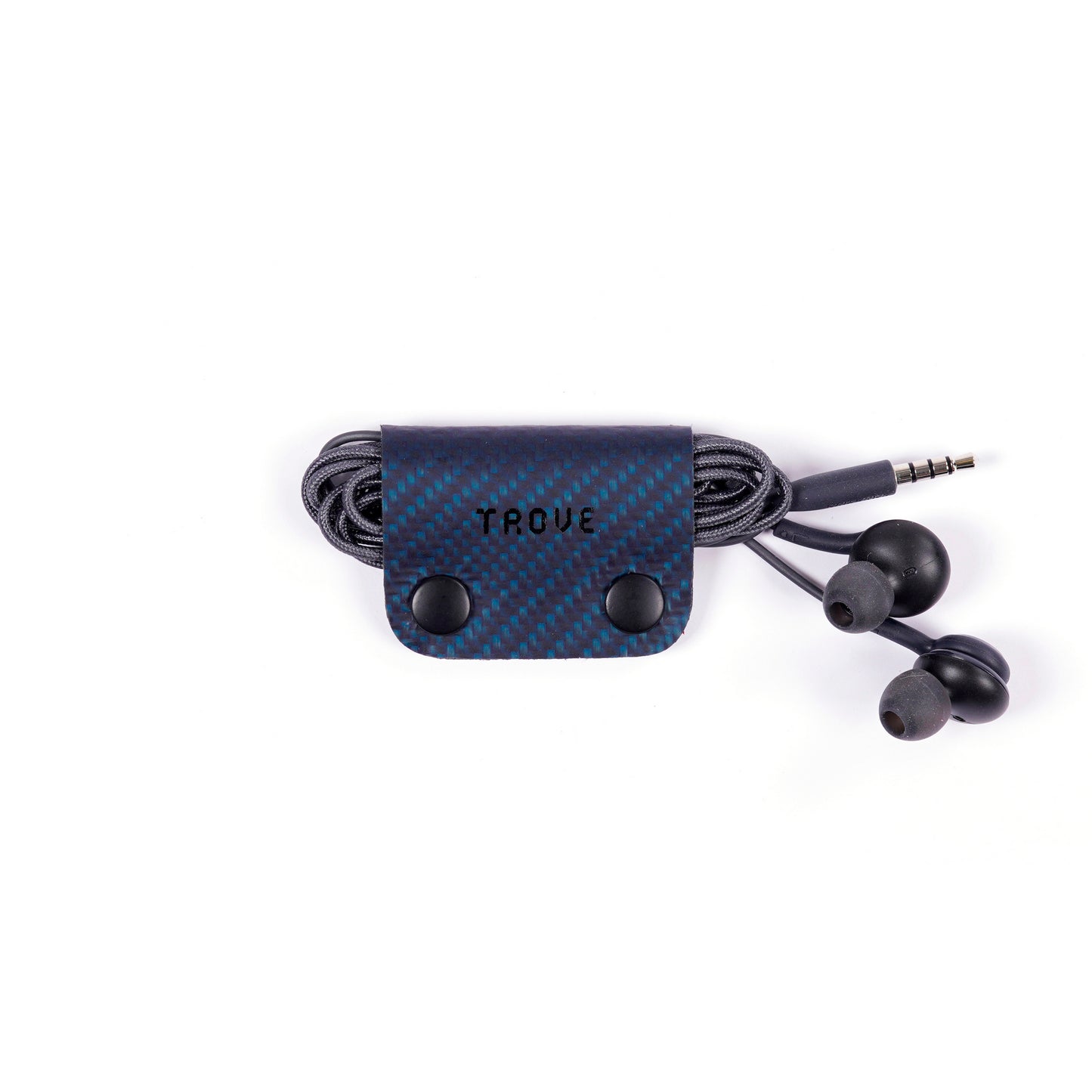 TROVE Cable Clip: Carbon Fibre Blue