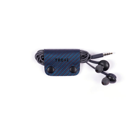 TROVE Cable Clip: Carbon Fibre Blue