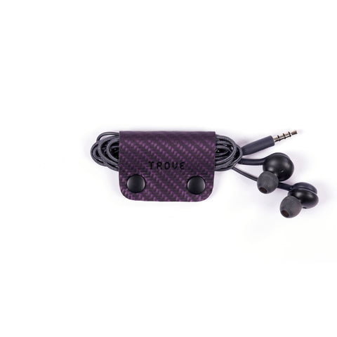 TROVE Cable Clip: Carbon Fibre Purple