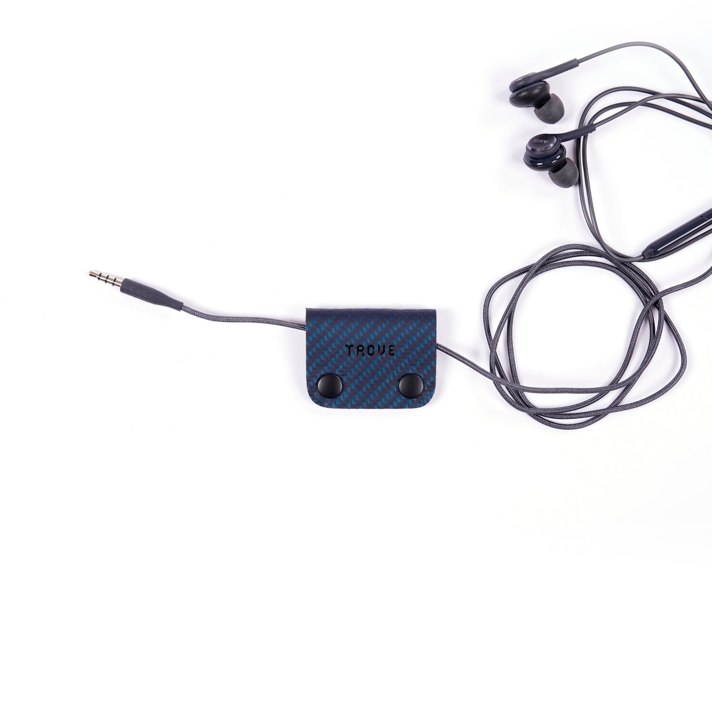 TROVE Cable Clip: Carbon Fibre Blue