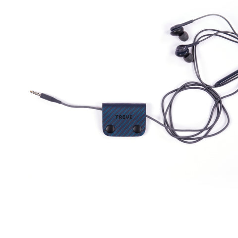 TROVE Cable Clip: Carbon Fibre Blue