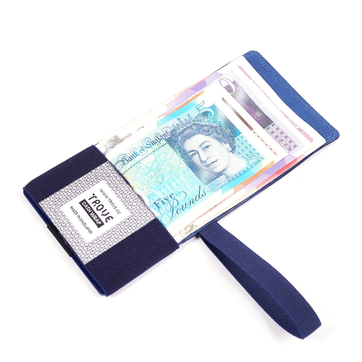 TROVE Cash Wrap: Navy Blue Leather