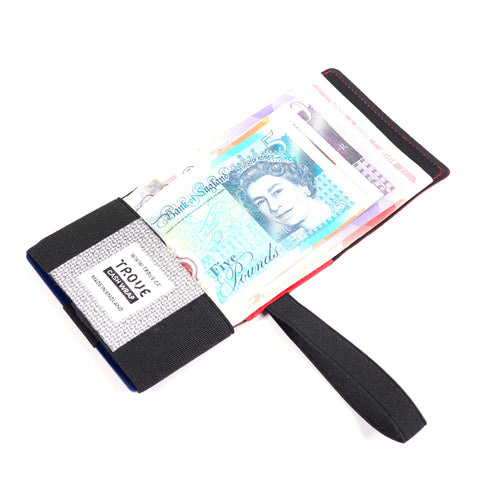 TROVE Cash Wrap: Red Leather and Black