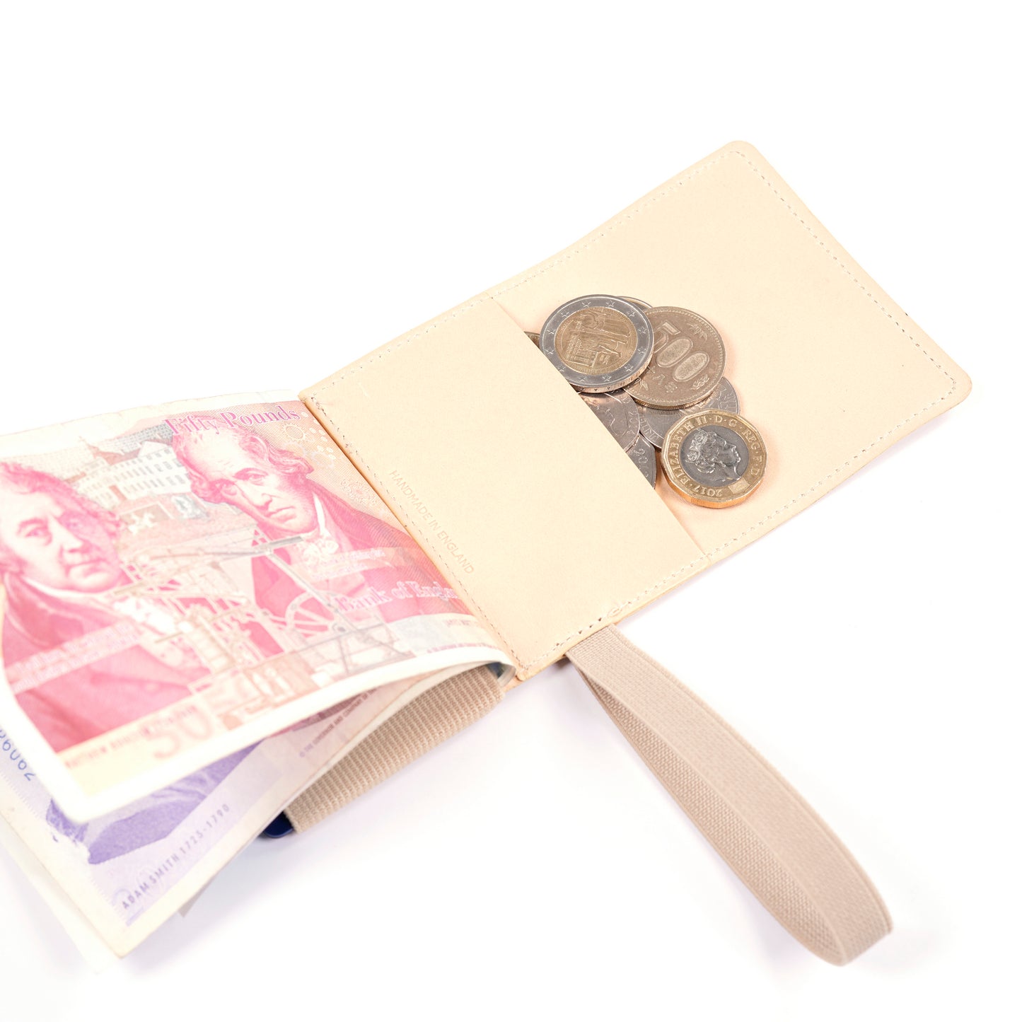 TROVE Cash Wrap: Beige Leather