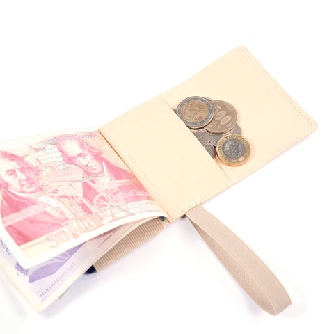 TROVE Cash Wrap: Beige Leather