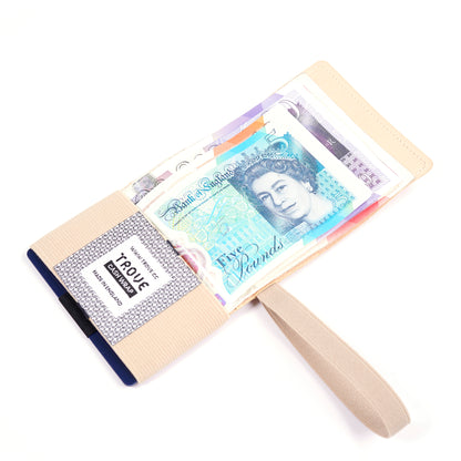 TROVE Cash Wrap: Beige Leather