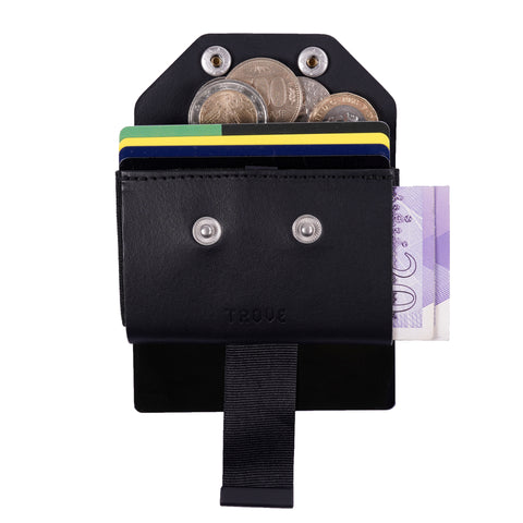 TROVE Coin Caddy: Black Leather