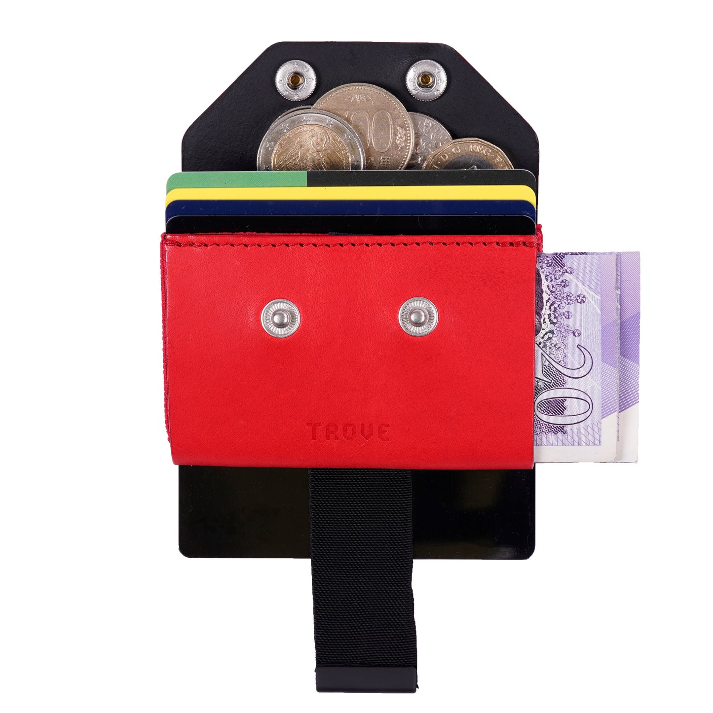 TROVE Coin Caddy: Red Leather