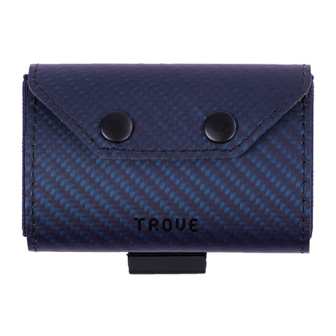 TROVE Coin Caddy: Blue Carbon Fibre