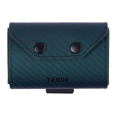 TROVE Coin Caddy: Green Carbon Fibre