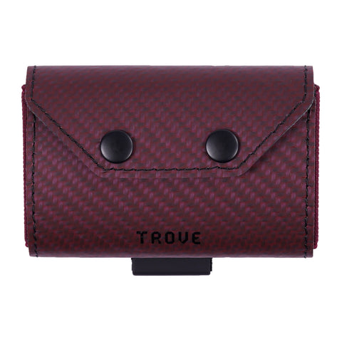 TROVE Coin Caddy: Red Carbon Fibre