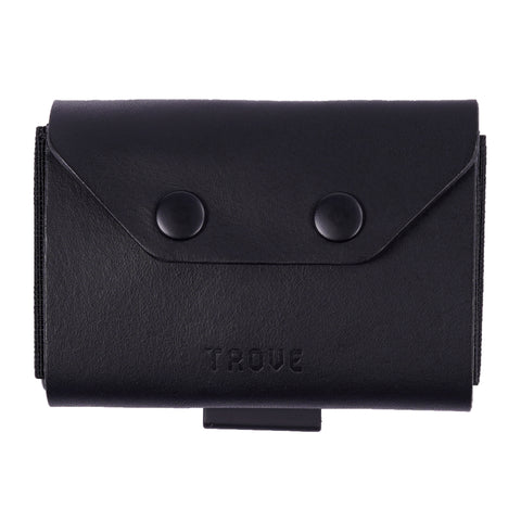 TROVE Coin Caddy: Black Leather