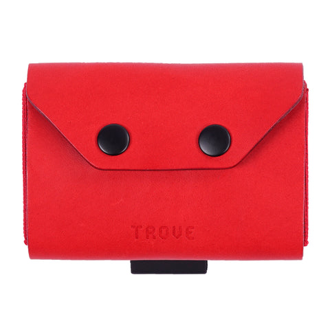 TROVE Coin Caddy: Red Leather