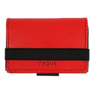 TROVE Cash Wrap: Red Leather and Black