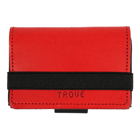 TROVE Cash Wrap: Red Leather and Black