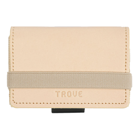 TROVE Cash Wrap: Beige Leather