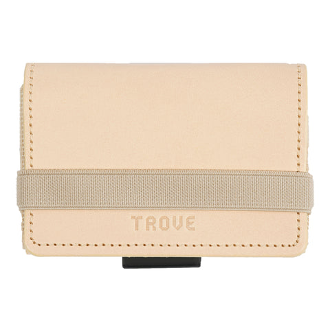 TROVE Cash Wrap: Beige Leather