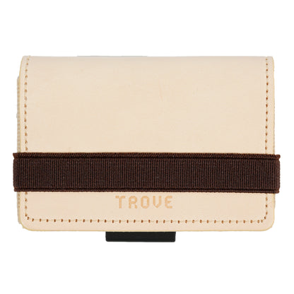 TROVE Cash Wrap: Beige/Pink Leather and Brown