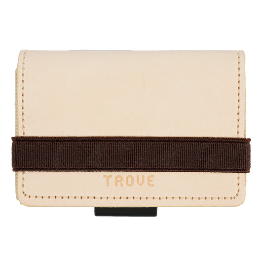 TROVE Cash Wrap: Beige/Pink Leather and Brown