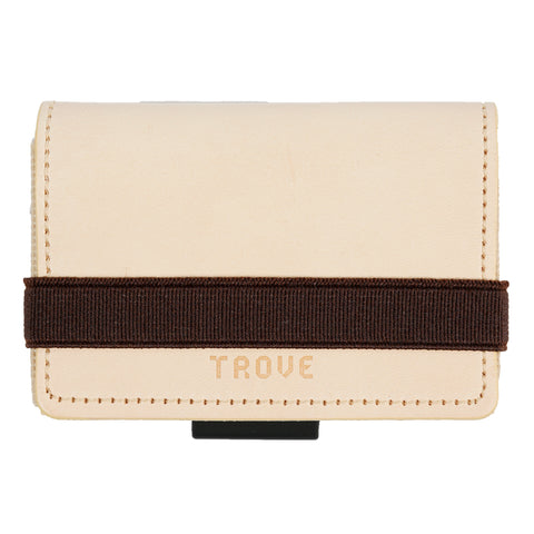TROVE Cash Wrap: Beige/Pink Leather and Brown