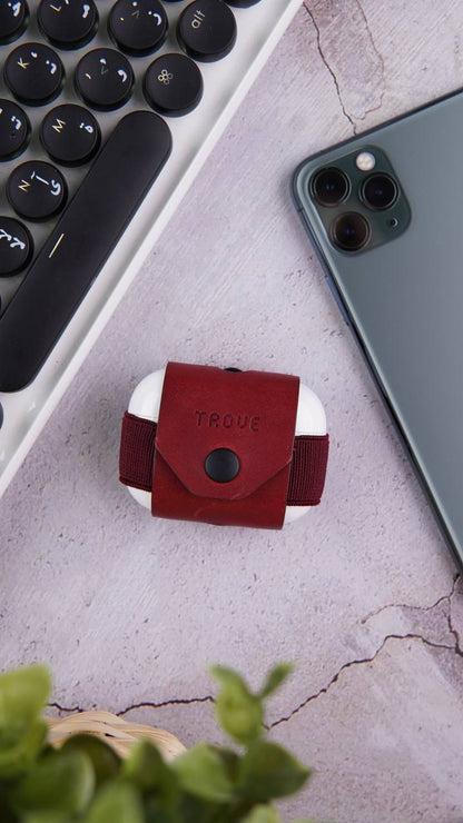 TROVE Pod Pocket PRO: Burgundy Leather