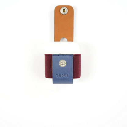 TROVE Pod Pocket: Navy/Tan Leather