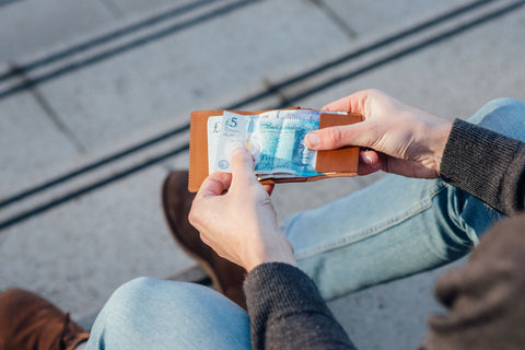 TROVE Cash Wrap: Tan Leather