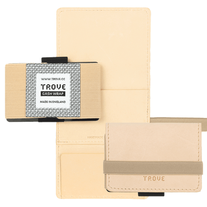 TROVE Cash Wrap: Beige Leather
