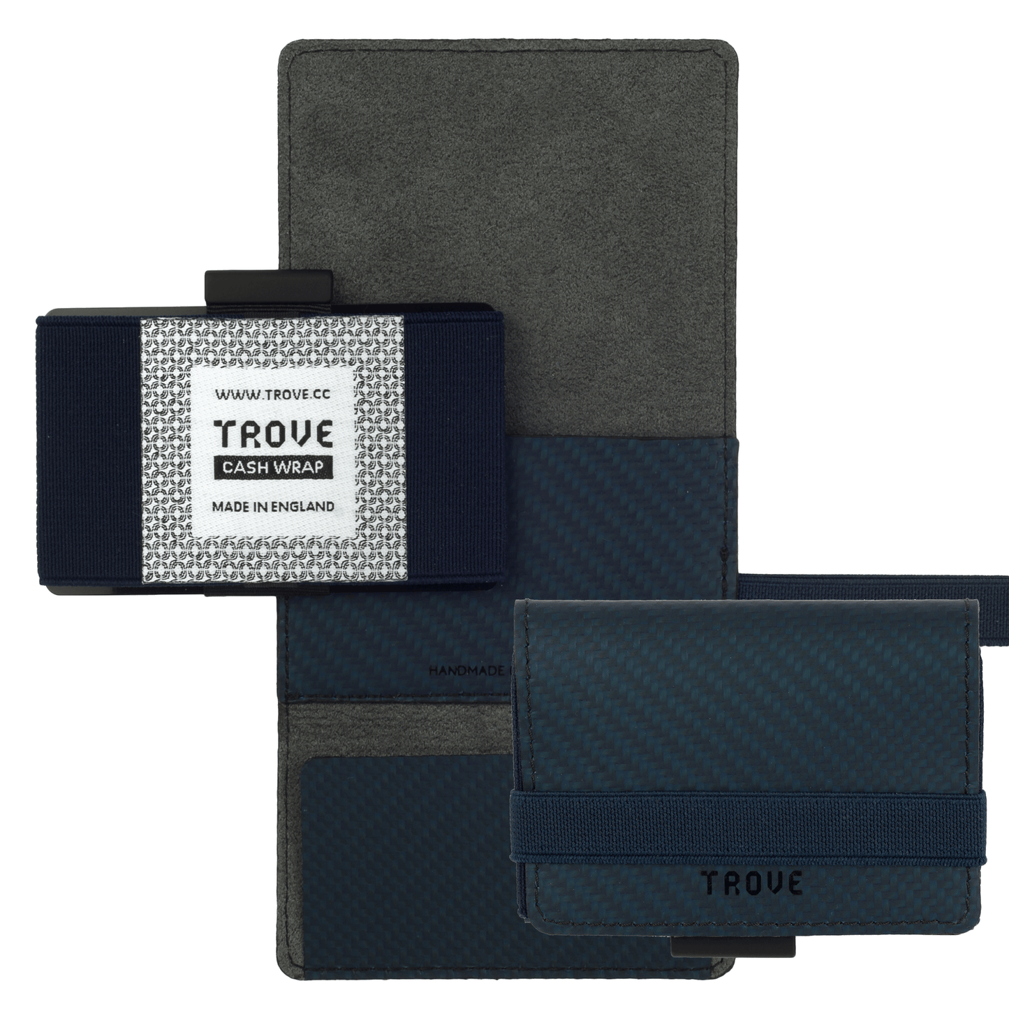 TROVE Cash Wrap: Blue Carbon Fibre
