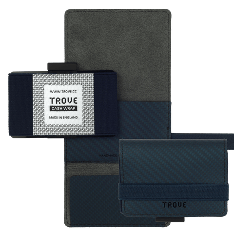 TROVE Cash Wrap: Blue Carbon Fibre