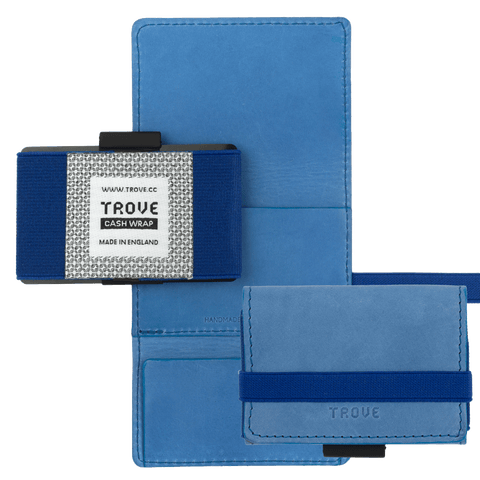 TROVE Cash Wrap: Light Blue Leather