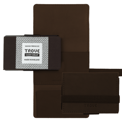 TROVE Cash Wrap: Brown Leather