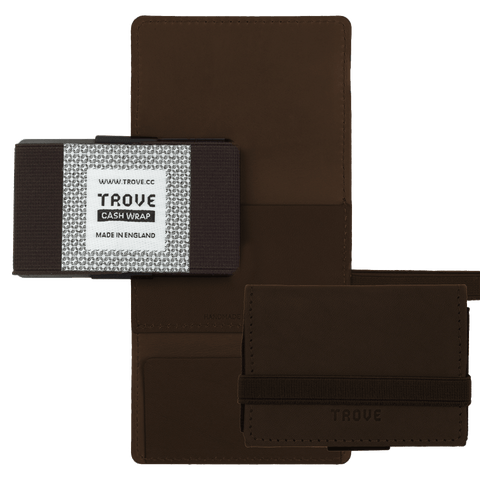 TROVE Cash Wrap: Brown Leather