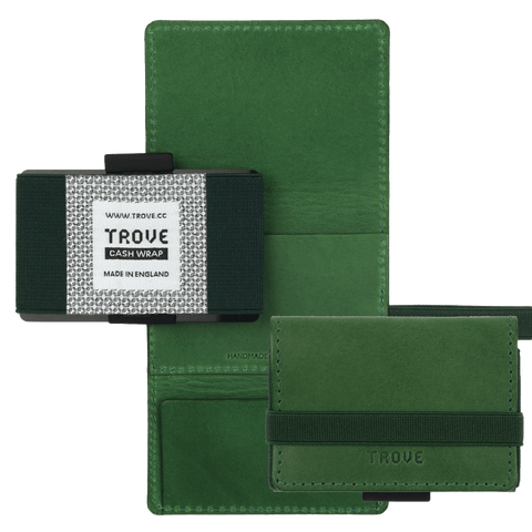 TROVE Cash Wrap: Green Leather