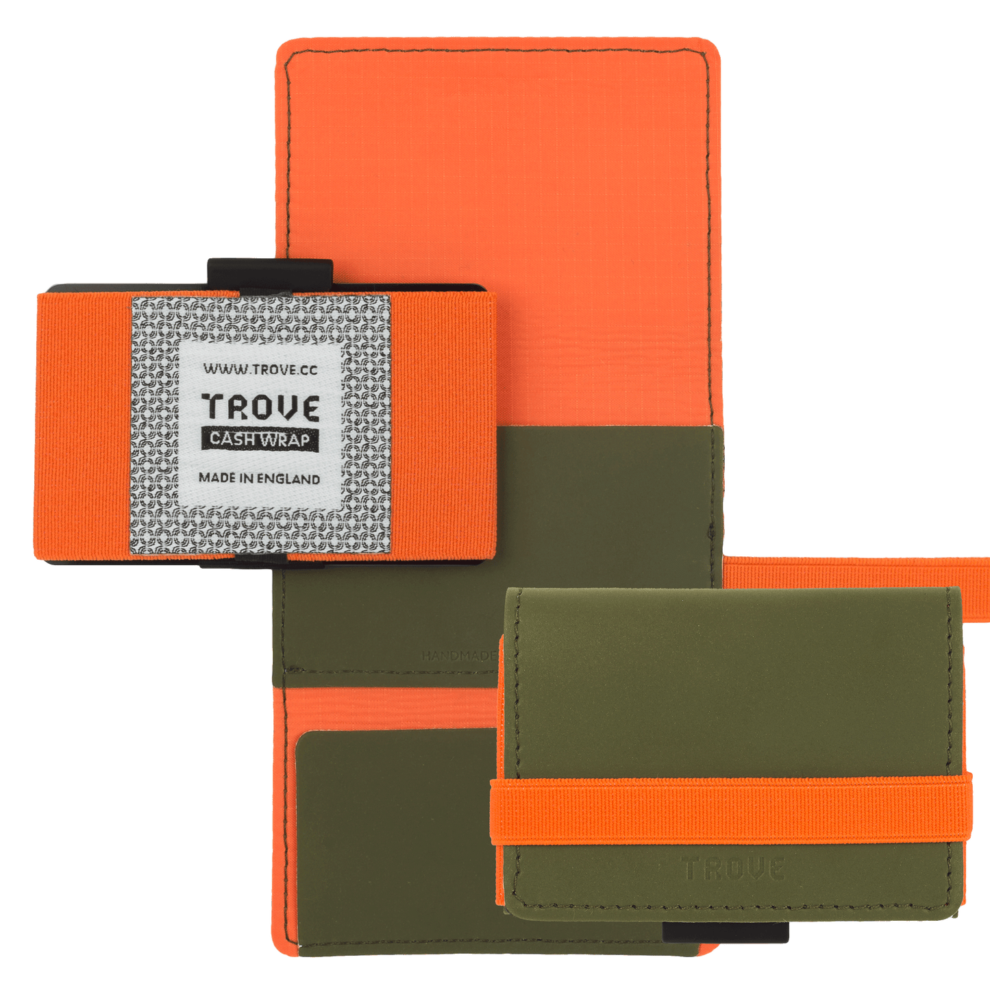 TROVE Cash Wrap: Reflex Khaki Green and Orange