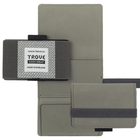TROVE Cash Wrap: Grey Leather