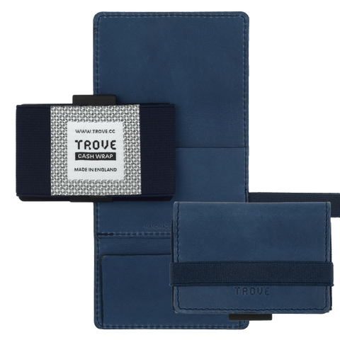 TROVE Cash Wrap: Navy Blue Leather