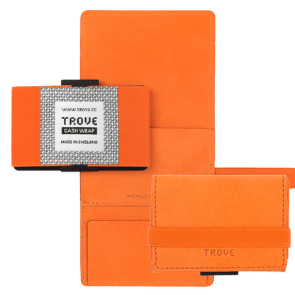 TROVE Cash Wrap: Orange Leather