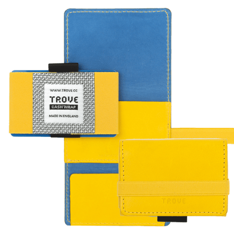 TROVE Cash Wrap: Yellow Leather And Blue