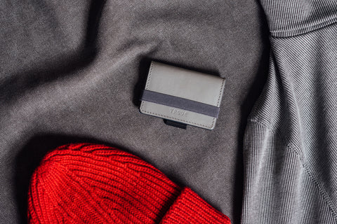 TROVE Cash Wrap: Grey Leather