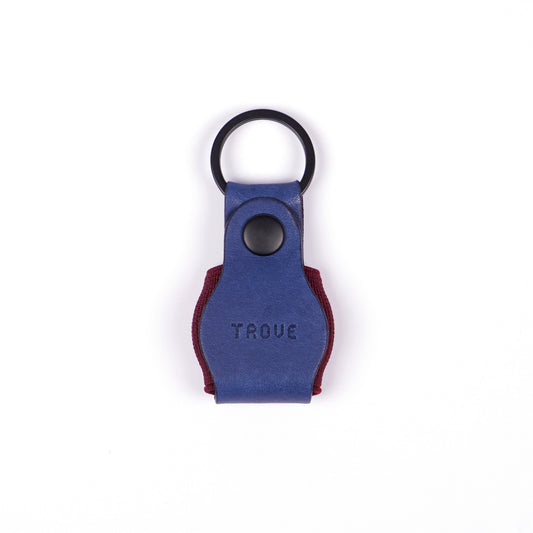 TROVE Tag Tote: Navy/Burgundy Leather