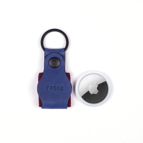 TROVE Tag Tote: Navy/Burgundy Leather